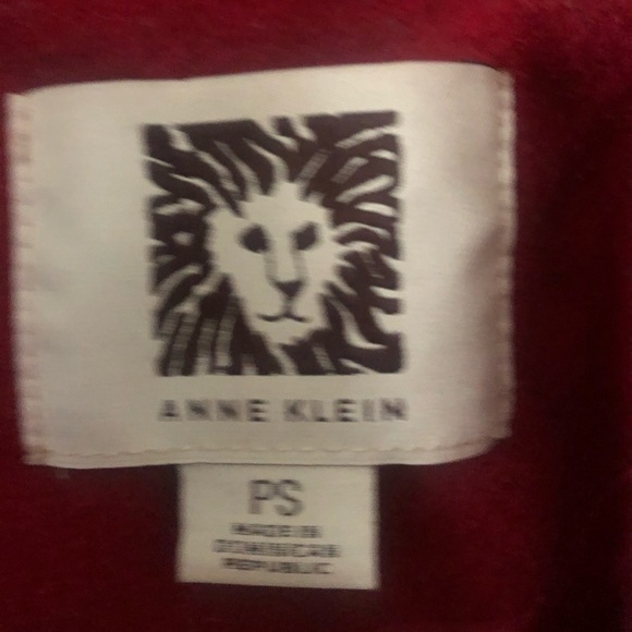 ANNE KLEIN Womens red Peacoat Coat  Size SP - Picture 5 of 6
